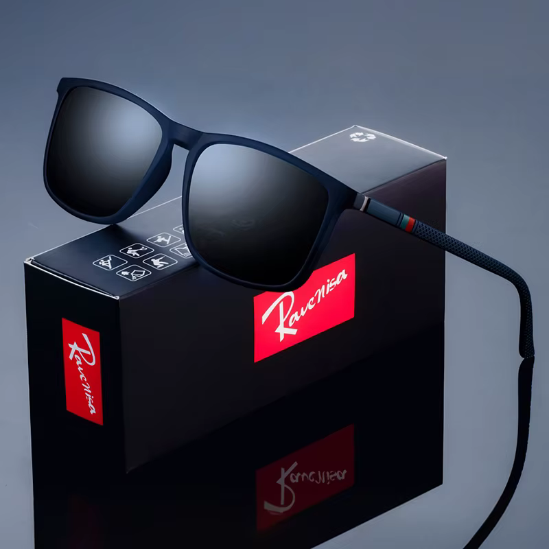 Lunettes de soleil polarisées carrées pour hommes, conduite, pêche, marque de luxe de styliste, UV40