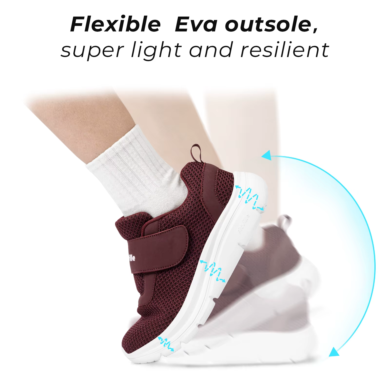 FitVille chaussures pour femmes chaussures larges pour diabète sangle réglable pour pieds gonflés sa