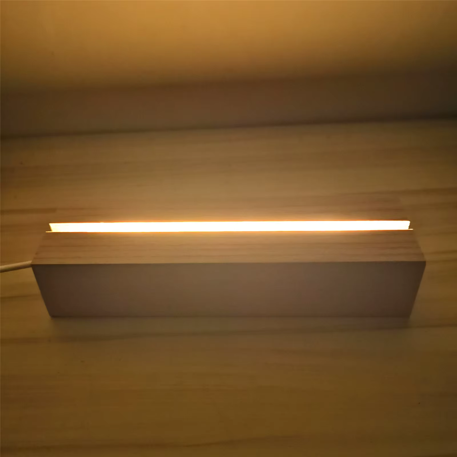 Présentoir lumineux LED en bois cristal, support de base 4.2, plaque lumineuse en acrylique, USB, lu