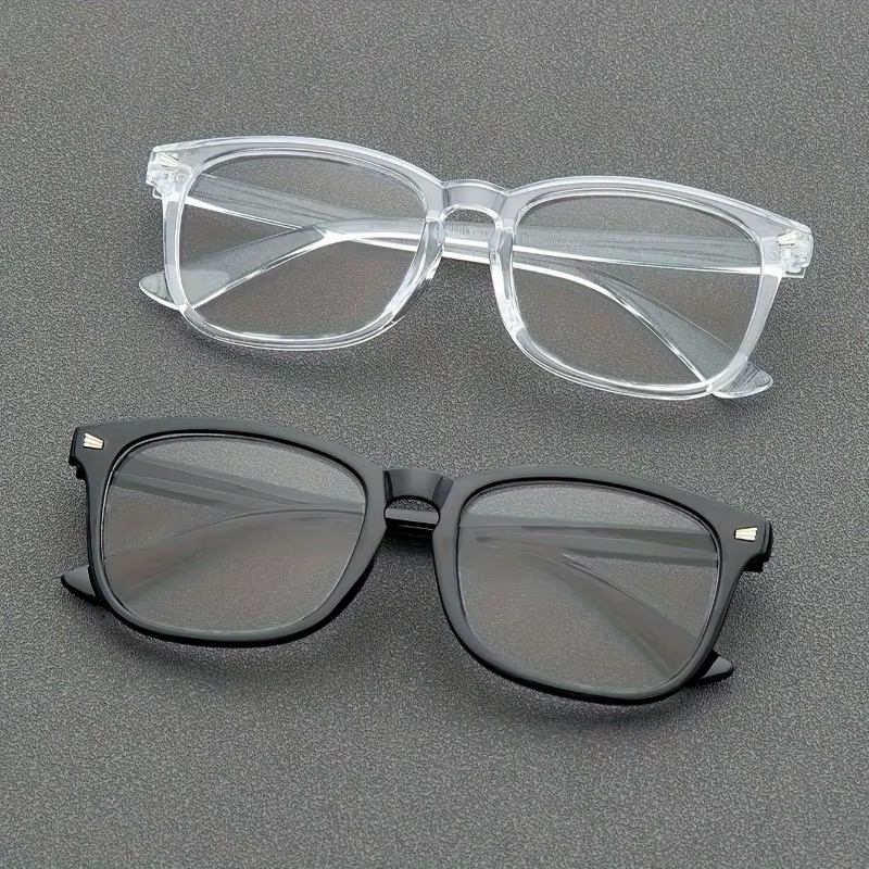 Lunettes Anti-lumière bleue à rivets carrés, 1 pièce, pour les déplacements quotidiens, lunettes à l