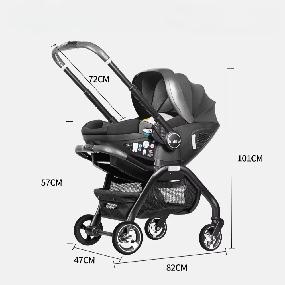 Poussette multifonction 3 en 1 pour bébé, siège de sécurité pour enfant, panier de couchage portable