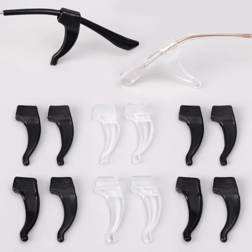 Crochets d'oreille antidérapants en Silicone, 50 pièces, poignées élastiques pour lunettes, bouchon 