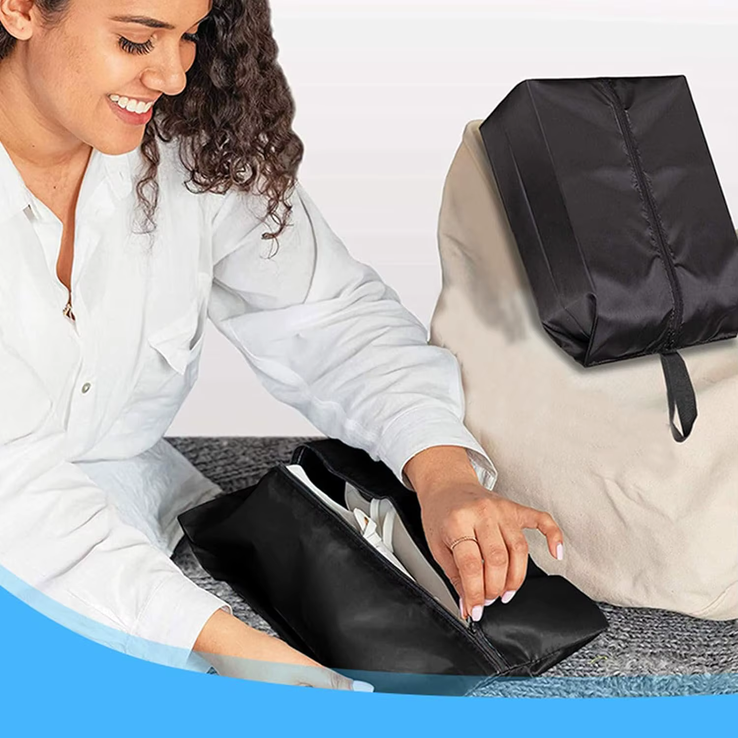 Sac à chaussures étanche Portable 3 tailles, sac de rangement multifonctionnel pliable pour voyage e