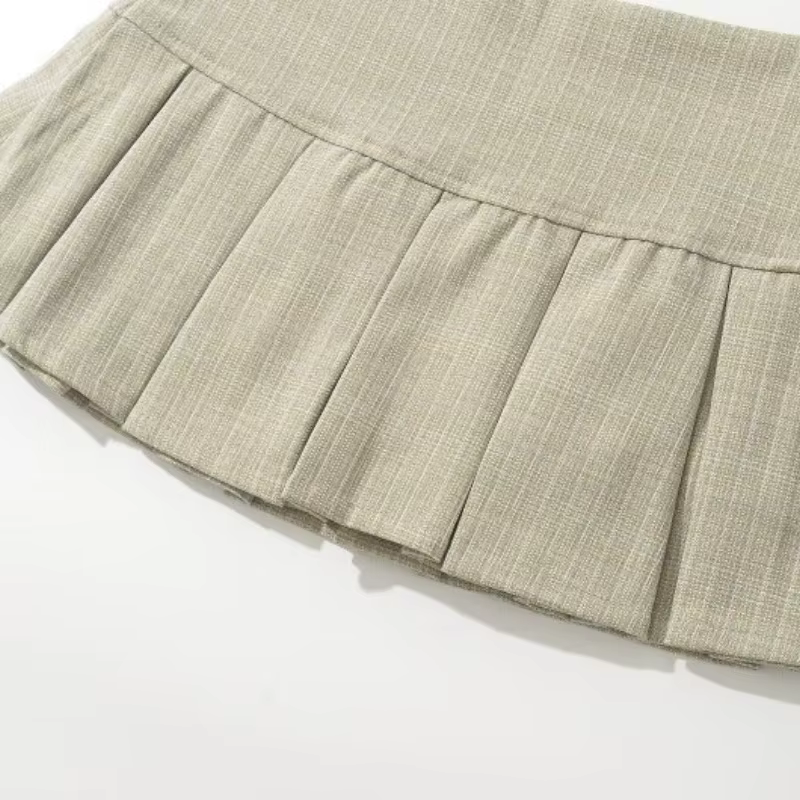 Mini-jupe plissée taille basse pour femme, 2 couleurs, jupe courte sexy Y2K, décontractée pour l'éco