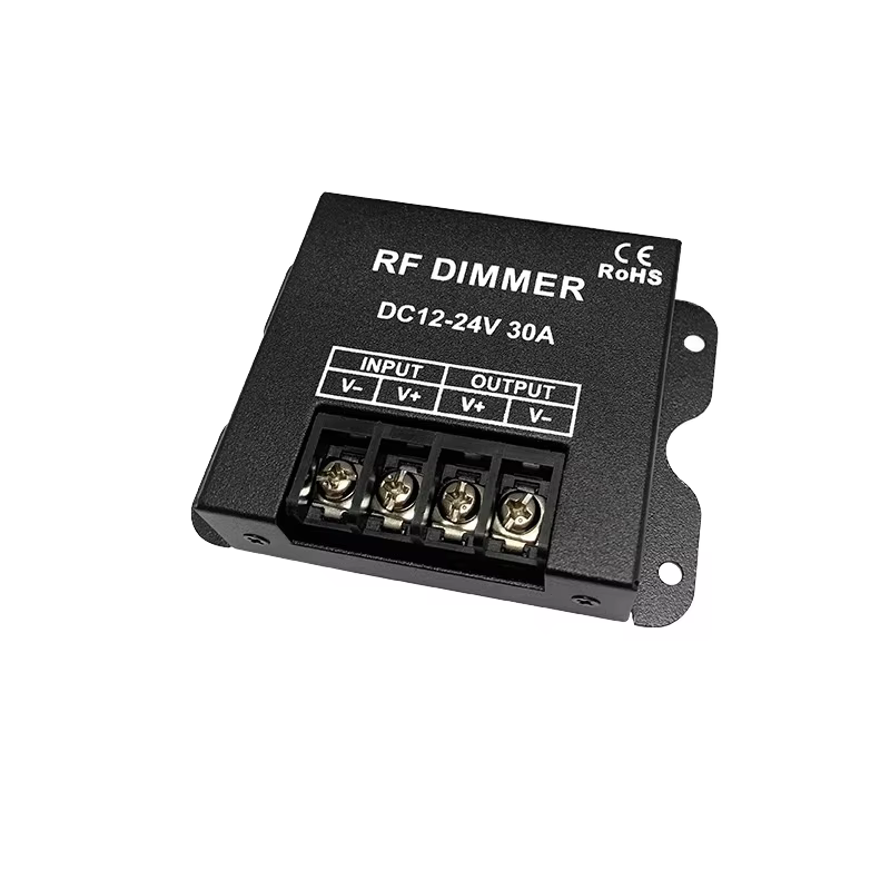 Contrôleur de variateur LED 30A 12-24V avec télécommande sans fil RF à 3 touches, gradation continue