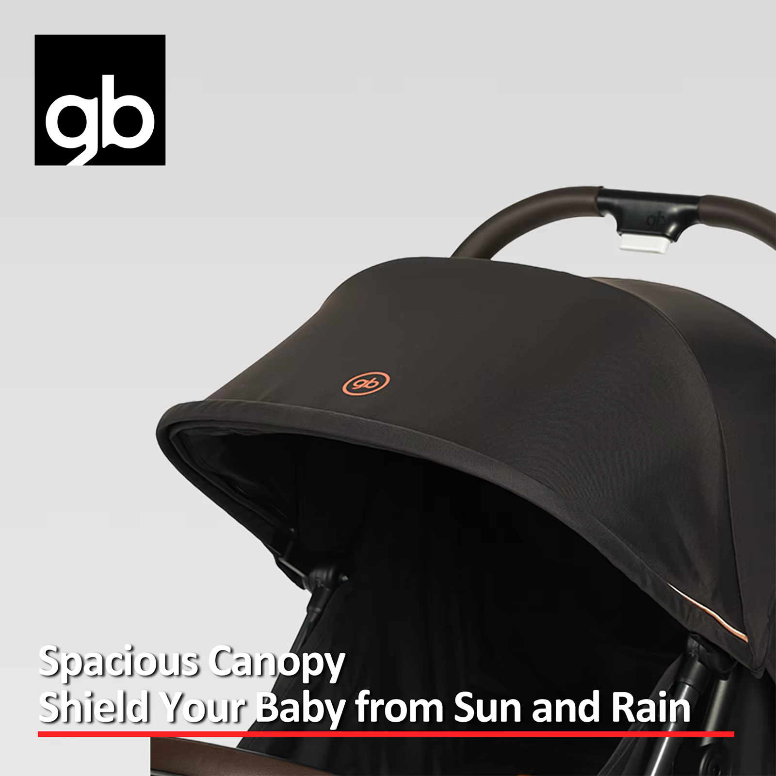 Poussette bébé pliable légère gb avec siège inclinable et pliable à une main, amortisseurs tout-Terr