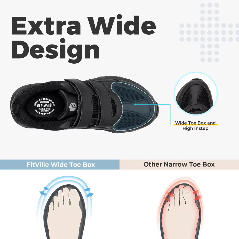 Chaussures de sport larges pour hommes, avec sangles réglables, basses, antidérapantes, légères, pou