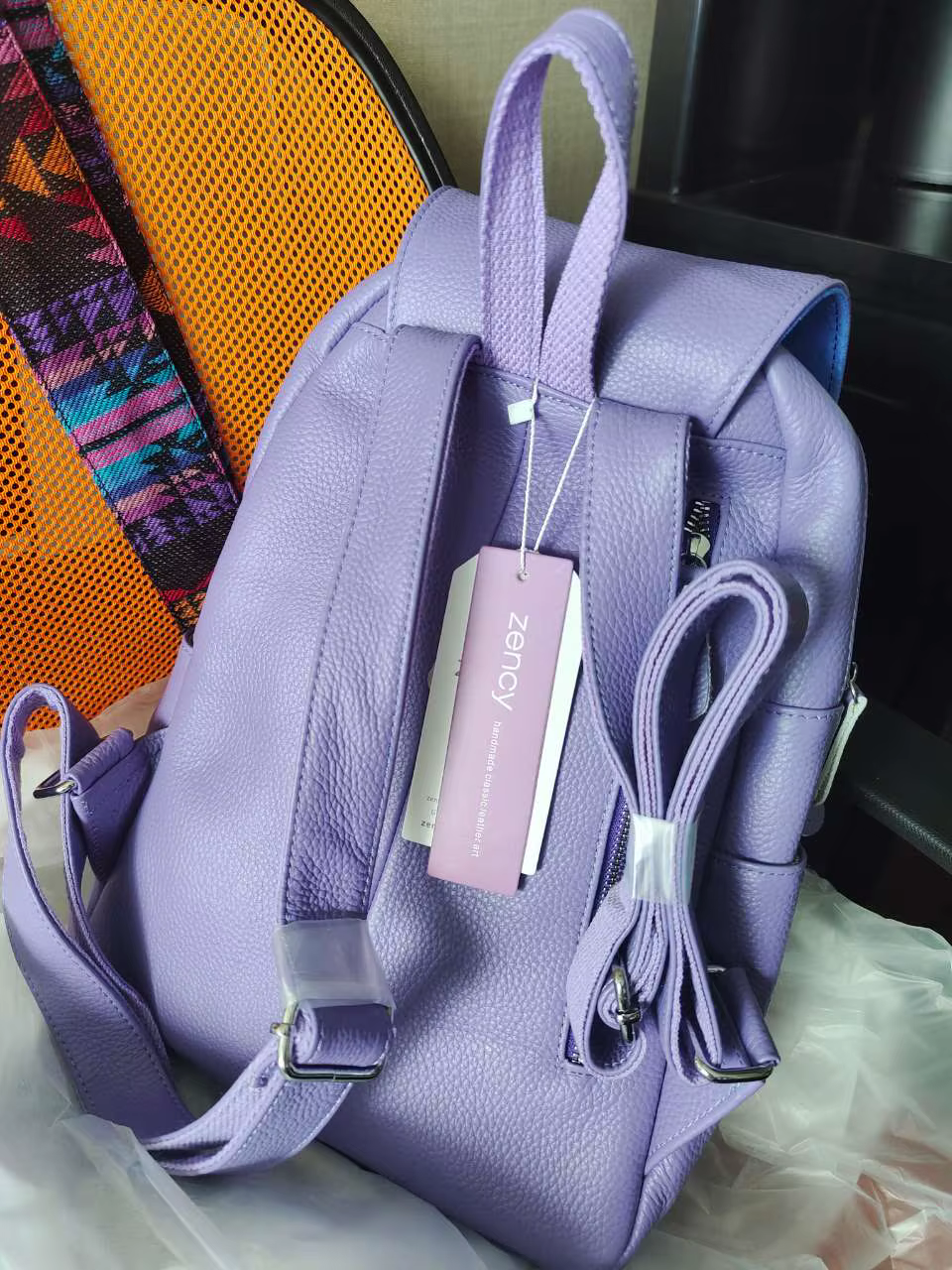 Zency Fashion – sac à dos en cuir violet de haute qualité pour femmes, avec de nombreux compartiment