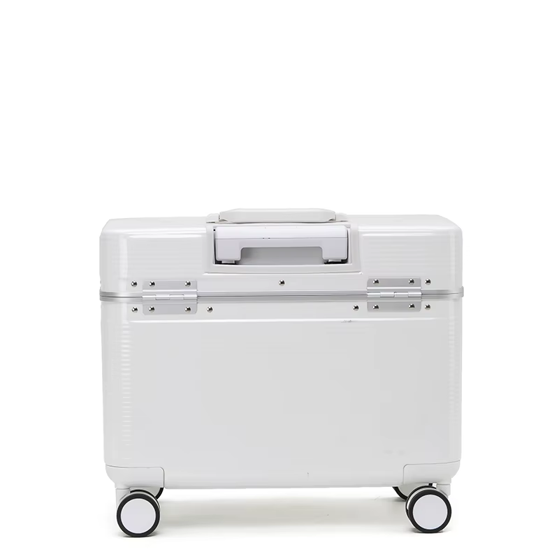 Valise à cadre en alliage d'aluminium, valise à roulettes portable ABS à ouverture supérieure, roues