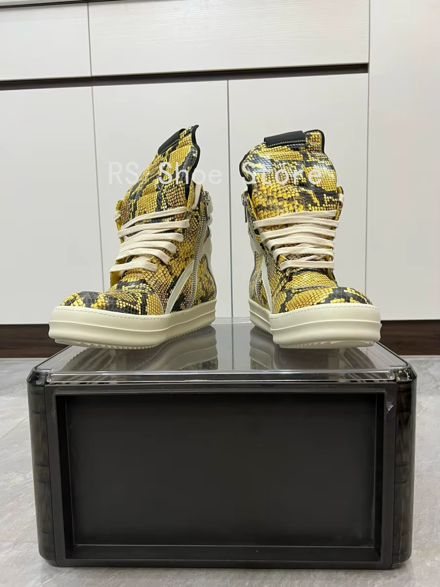 Ro hommes chaussure jaune Boa cuir bottine extérieur bottes haut chaussures décontractées fermeture 