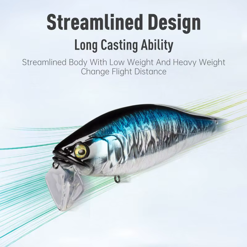 I-JACK Minnow leurres de pêche 107.7mm 30g flottant natation haute qualité appâts durs système de br