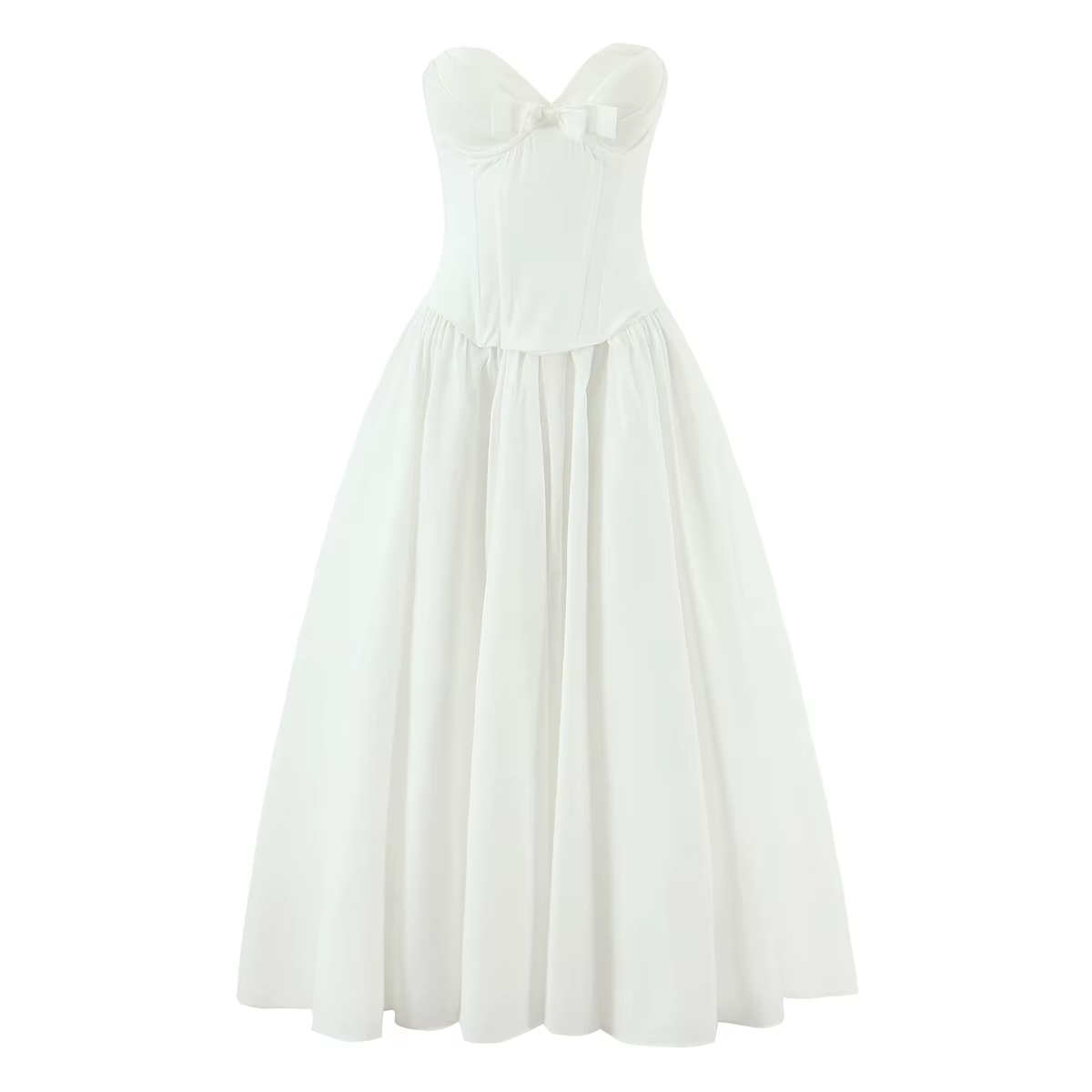3 couleurs Sexy fil poitrine désossage taille mince longue robe sans bretelles femmes croix laçage d