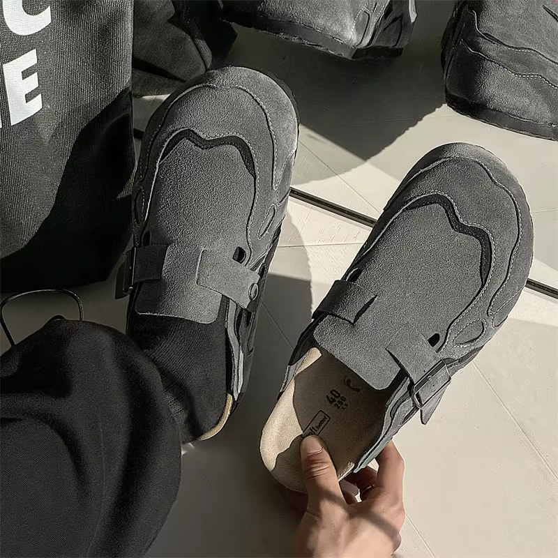 Demi-chaussures pour hommes et femmes, Mules, mocassins, pantoufles, dos ouvert, chaussures décontra