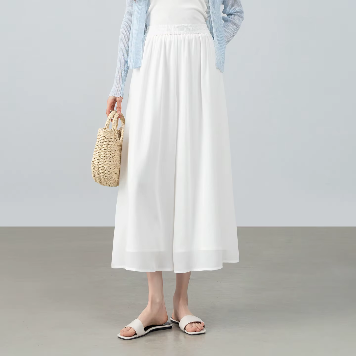 SENTUBILA – Culottes élégantes en mousseline de soie pour femmes, pantalons courts amples et minimal