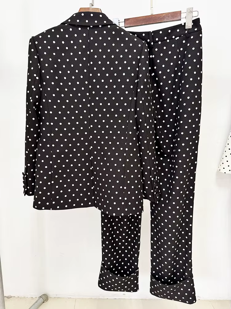 HIGH STREET Nouveauté 2026 Ensemble tailleur-pantalon de créateur pour femme, 2 pièces, avec blazer 