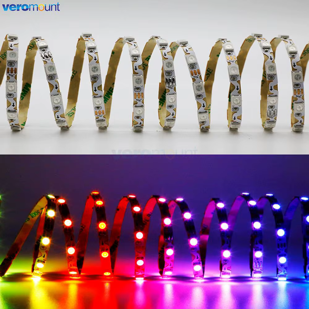 6mm étroit avec PCB S forme Flexible libre flexion WS2812B 5050 SK6812 3535 SMD adressable Pixel LED