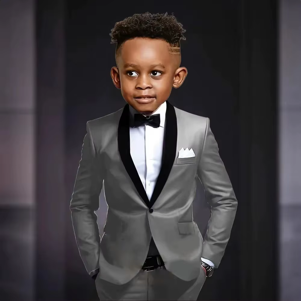 Txjojn nouveau ensemble de costume pour enfants 2 pièces veste pantalon tenue de porteur d'anneau de