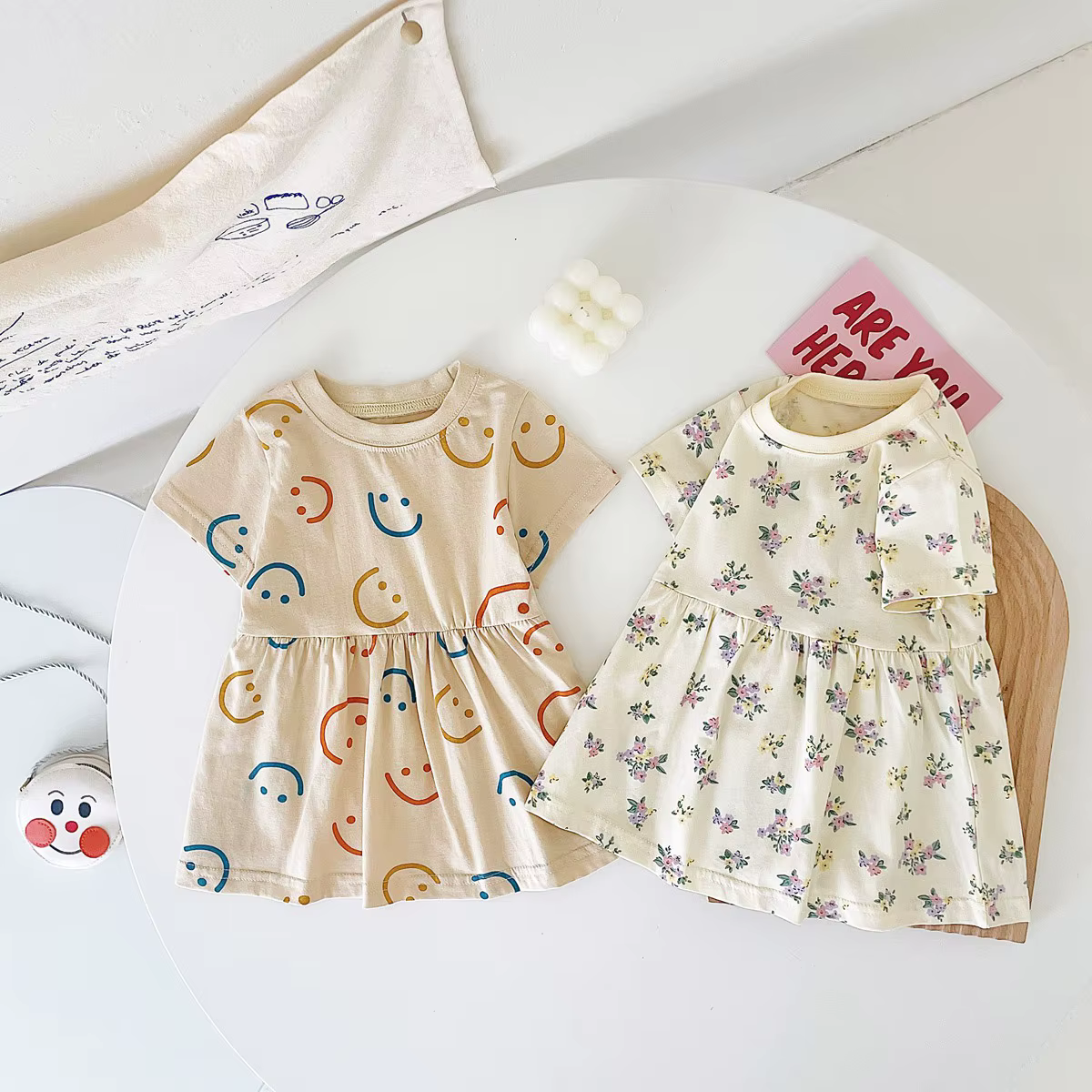 Sanlutoz – robe d'été à manches courtes pour bébé, motif mignon, vêtements décontractés pour enfants