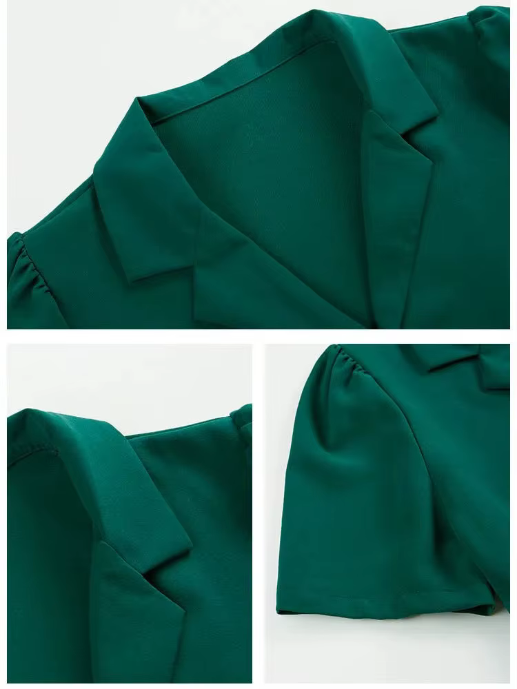 JMPRS-Chemises à col cranté pour femmes, chemises minces boutonnées à manches courtes, mode décontra