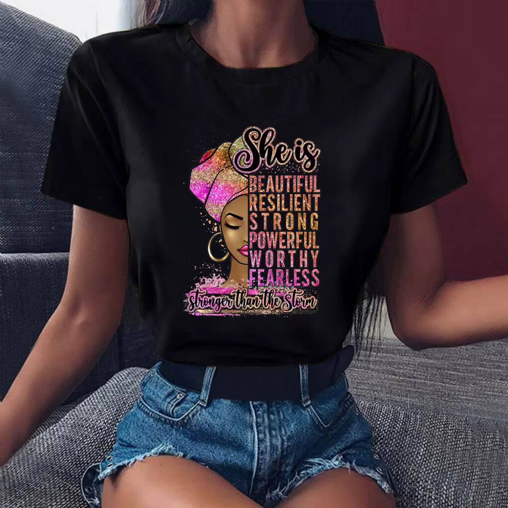 T-shirt magique Black Girl, I am Melanin Queen Graphic Tees, Afro American Tees, Black Veves Matter