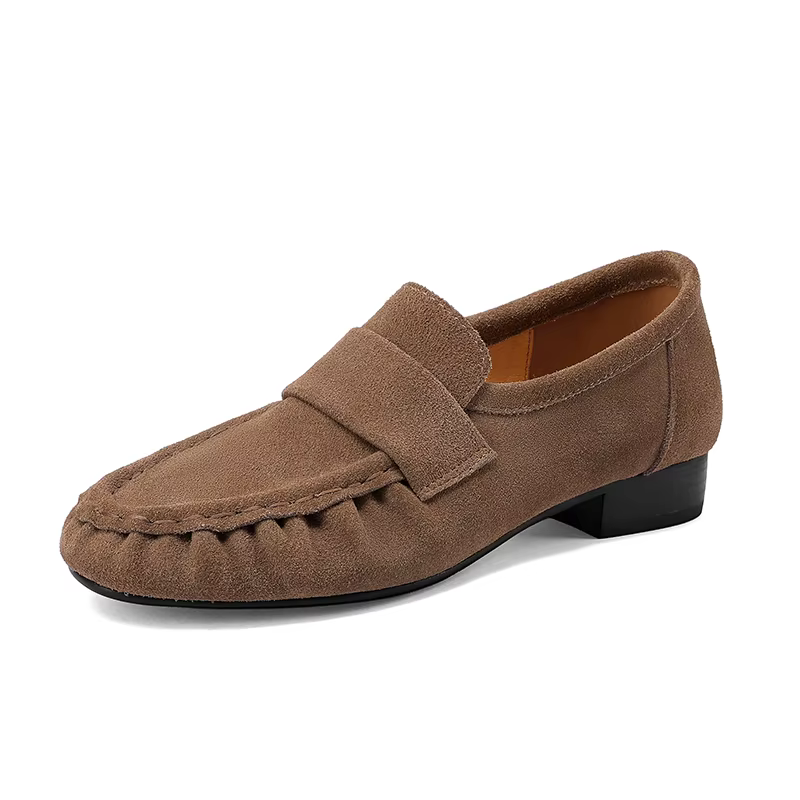 SmallHut nouvelle tendance printemps vache daim femmes mocassins marron kaki chocolat gris Patchwork