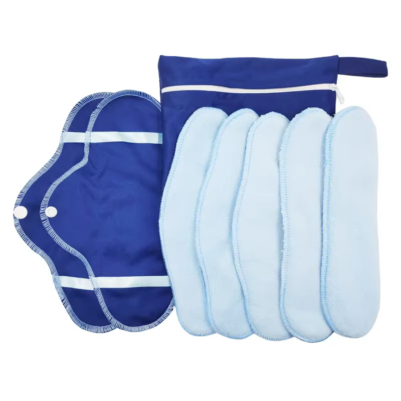 Serviette Hygiénique Réutilisable et Lavable pour Femme, Tampon Menstruel Doux, pour l'Hygiène Post-