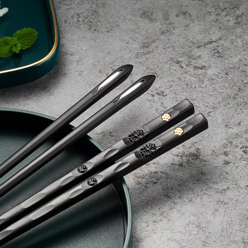 Baguettes japonaises antidérapantes de haute qualité, 5 paires, coréen, maison, hôtel, Restaurant, b