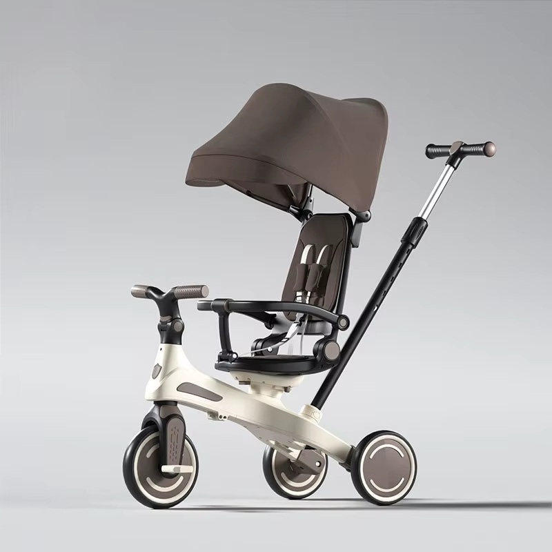 Poussette Trike pour bébé, siège pliable et réversible, conception Anti-basculement, cadre en Fiber 