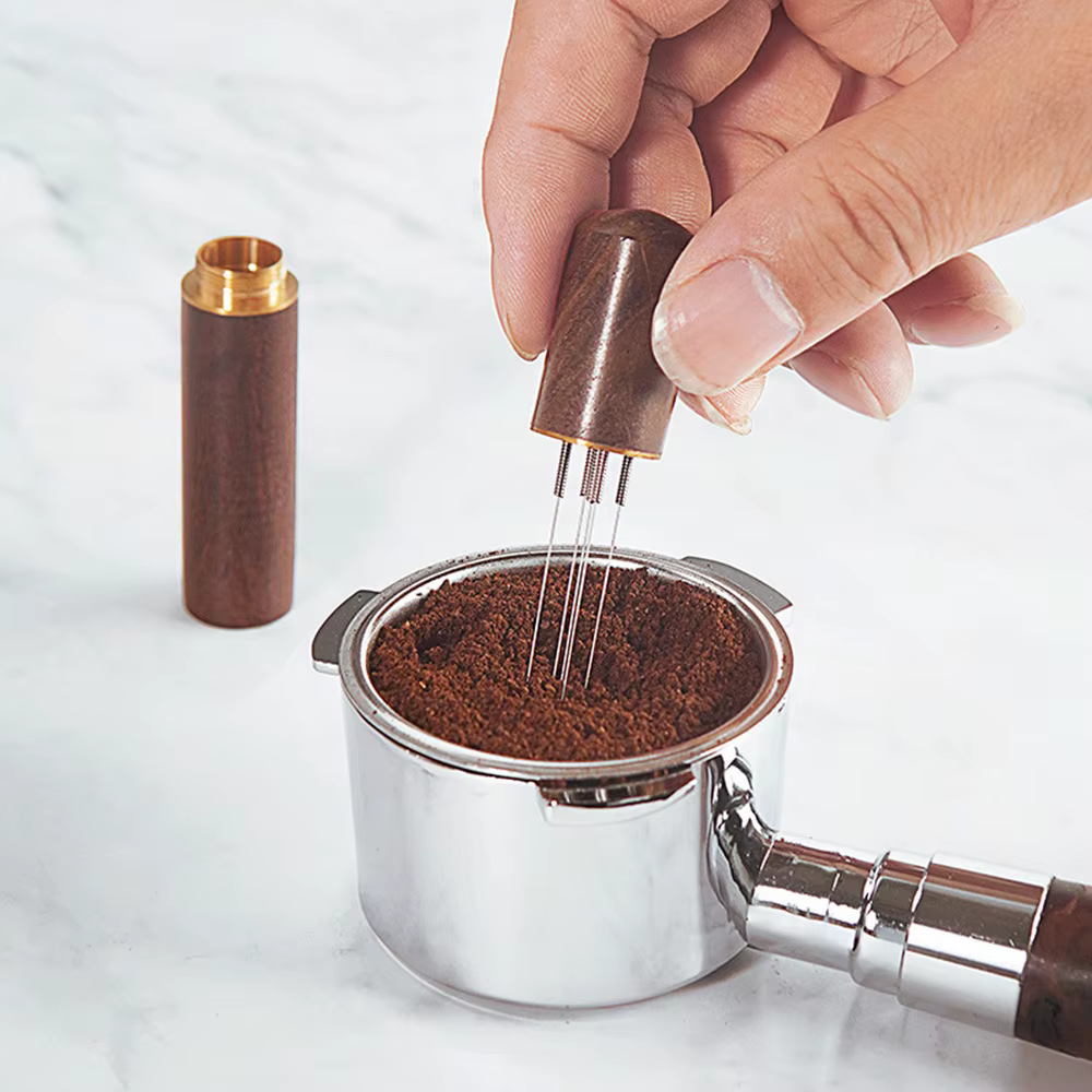 Agitateur de poudre à expresso en acier inoxydable, distributeur de doseur de café, niveleur, outils