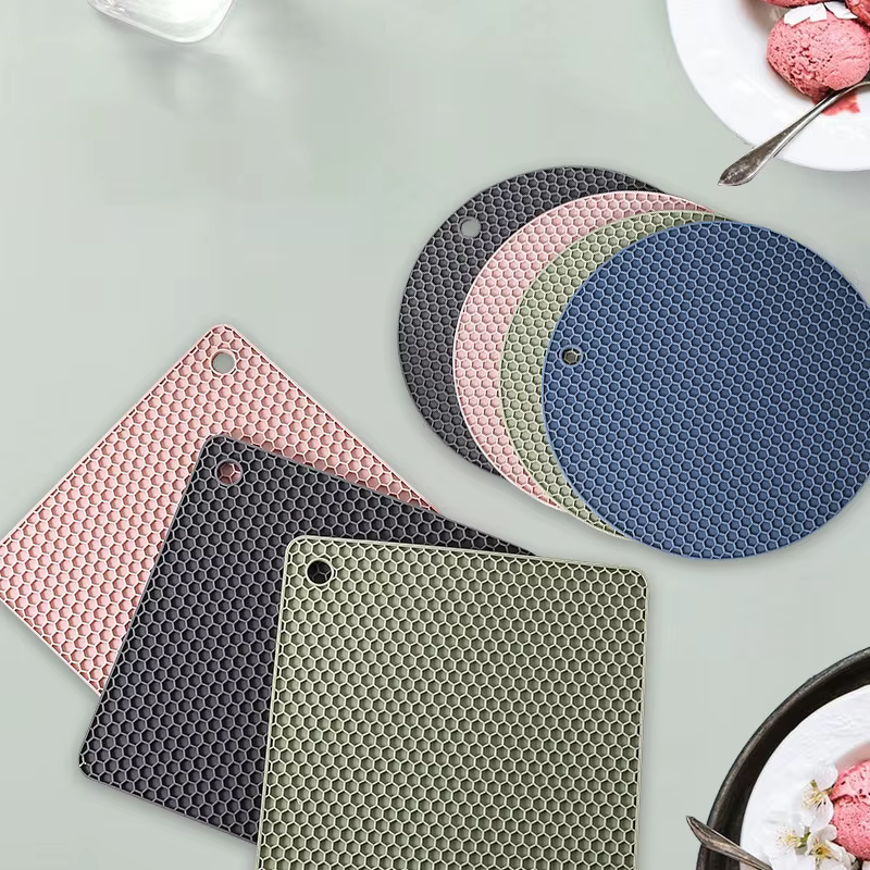 Tapis en Silicone multifonction résistant à la chaleur, 2/4 pièces, sous-verres pour tasses de boiss