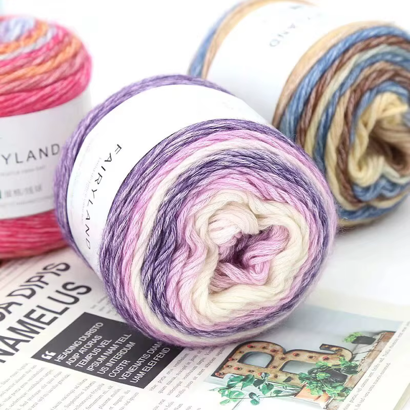 Fil arc-en-ciel nickel é, adapté au crochet de bricolage, pulls chauds, écharpes, chapeaux, châles,
