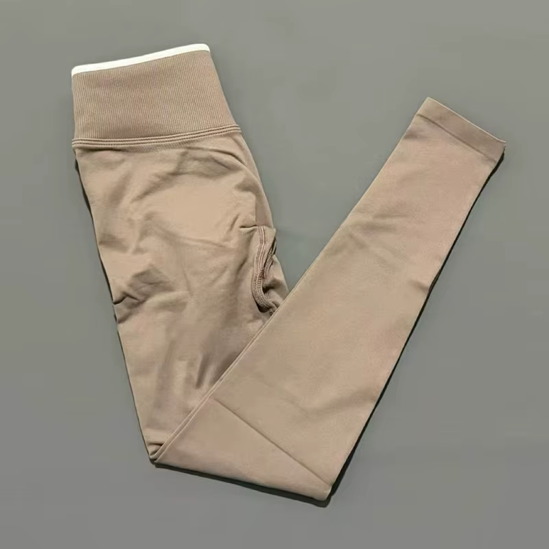 Leggings de yoga taille haute sans couture pour femme, effet ventre plat, extensibles, doux, confort