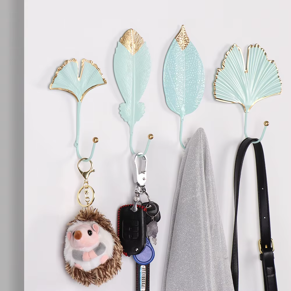 Crochet en forme de cuir chevelu nordique, porte-manteau adhésif T1 créatif, porte-clé mural, trou l