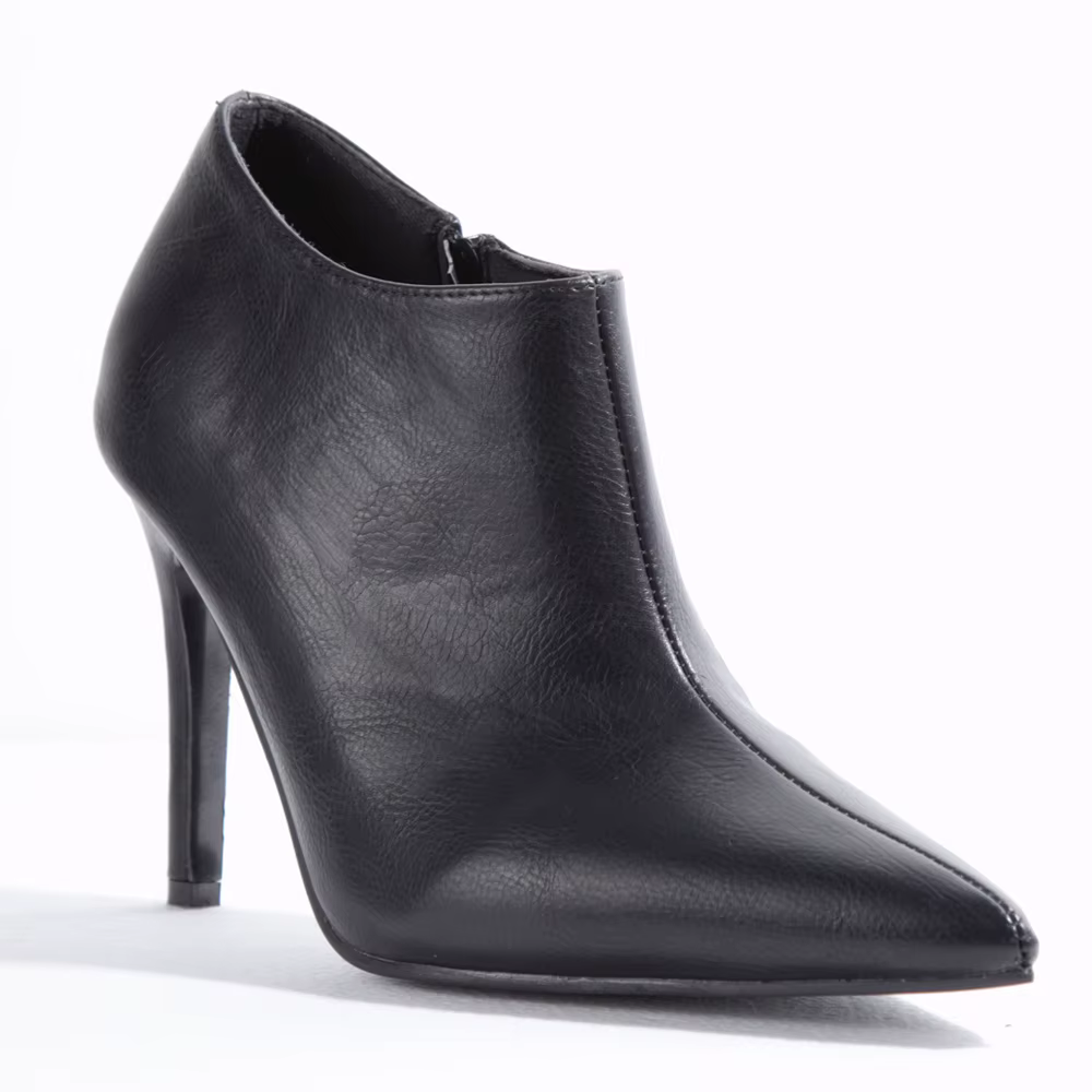 Bottines à talons hauts et fins de 10CM pour femmes, chaussures à bout pointu avec fermeture éclair 