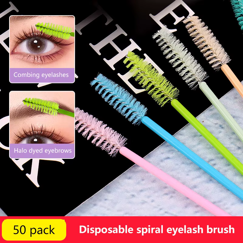Brosses à cils, pinceaux de maquillage, baguettes de mascara, applicateur, Végét, cils, brosse cosmé
