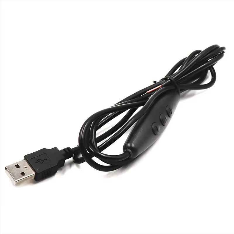Gradateur USB 1.5m Fil Connecteur Noir Blanc Couleur Commutateur USB 4K Rafraîchir Gradation en cont