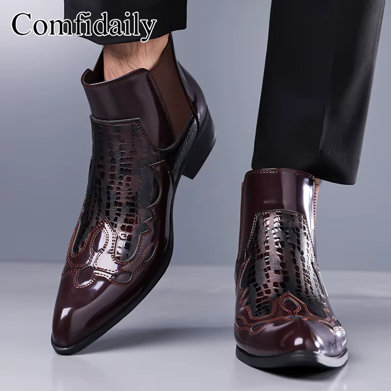 Bottes Chelsea pour hommes, style britannique, tendance de la mode, confortables, antidérapantes, en