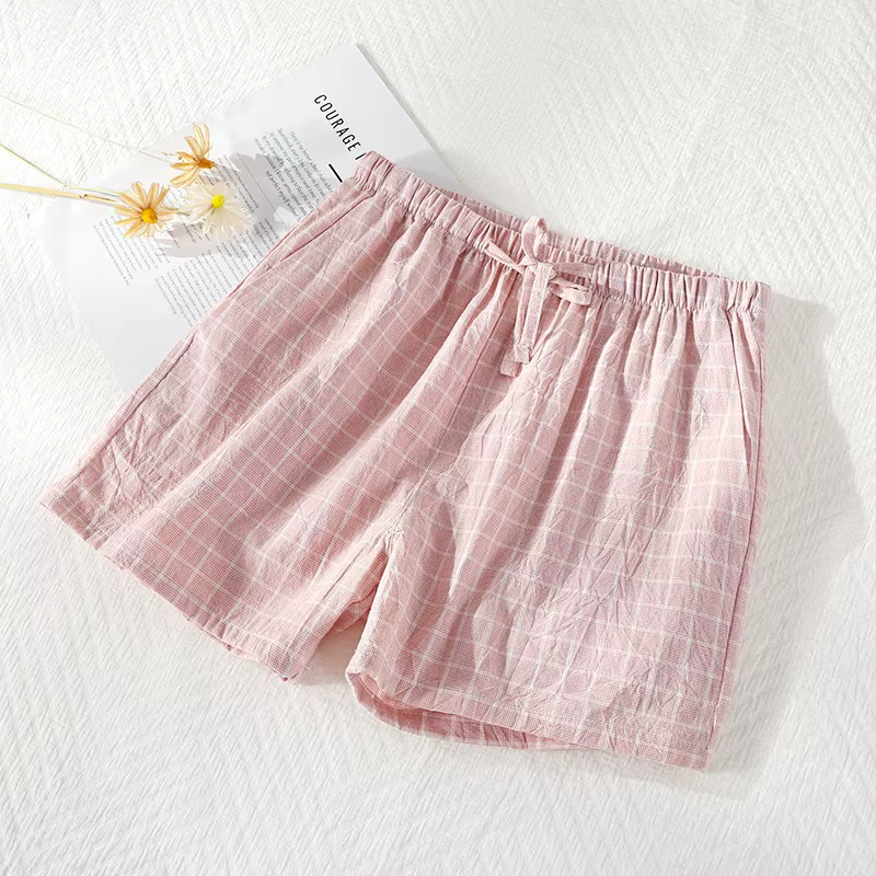 Pyjama 100% coton tricoté pour femme, pantalon doux imprimé de dessin animé, ample, pour la maison, 
