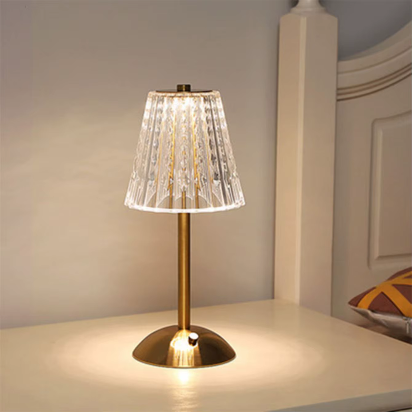 Lampe de Table chambre à coucher, lampe de chevet lumière luxe diamant cristal lampe haut de gamme a