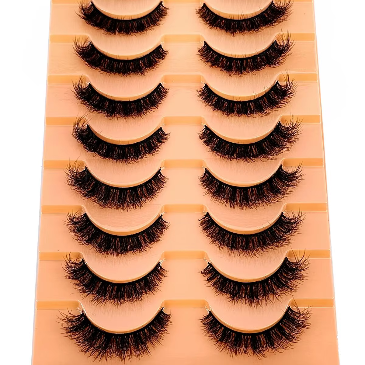 Nouvelles 7/10 paires de faux cils en vison synthétique faits à la main, maquillage naturel nude, si