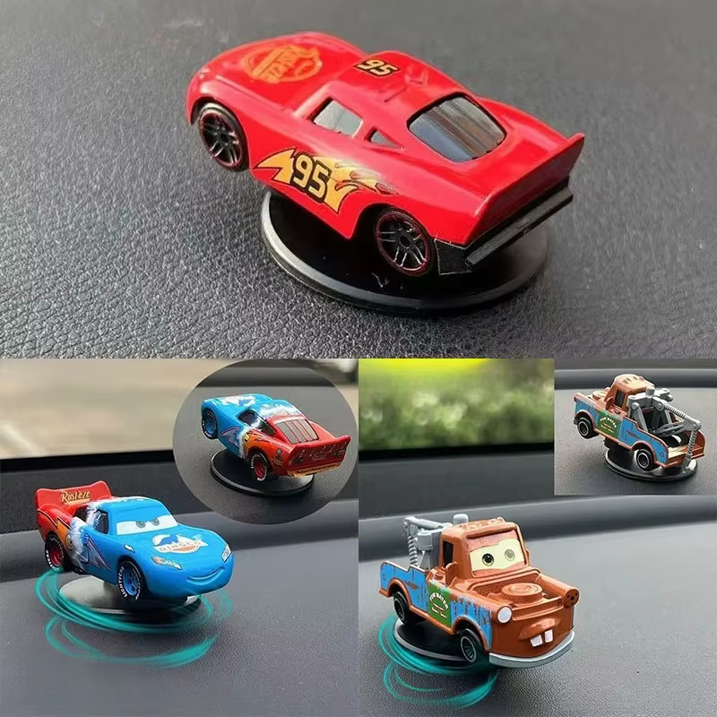 Voitures de dessin animé Cars 3 Lightning McQueen Décoration rotative pour tableau de bord de voitur