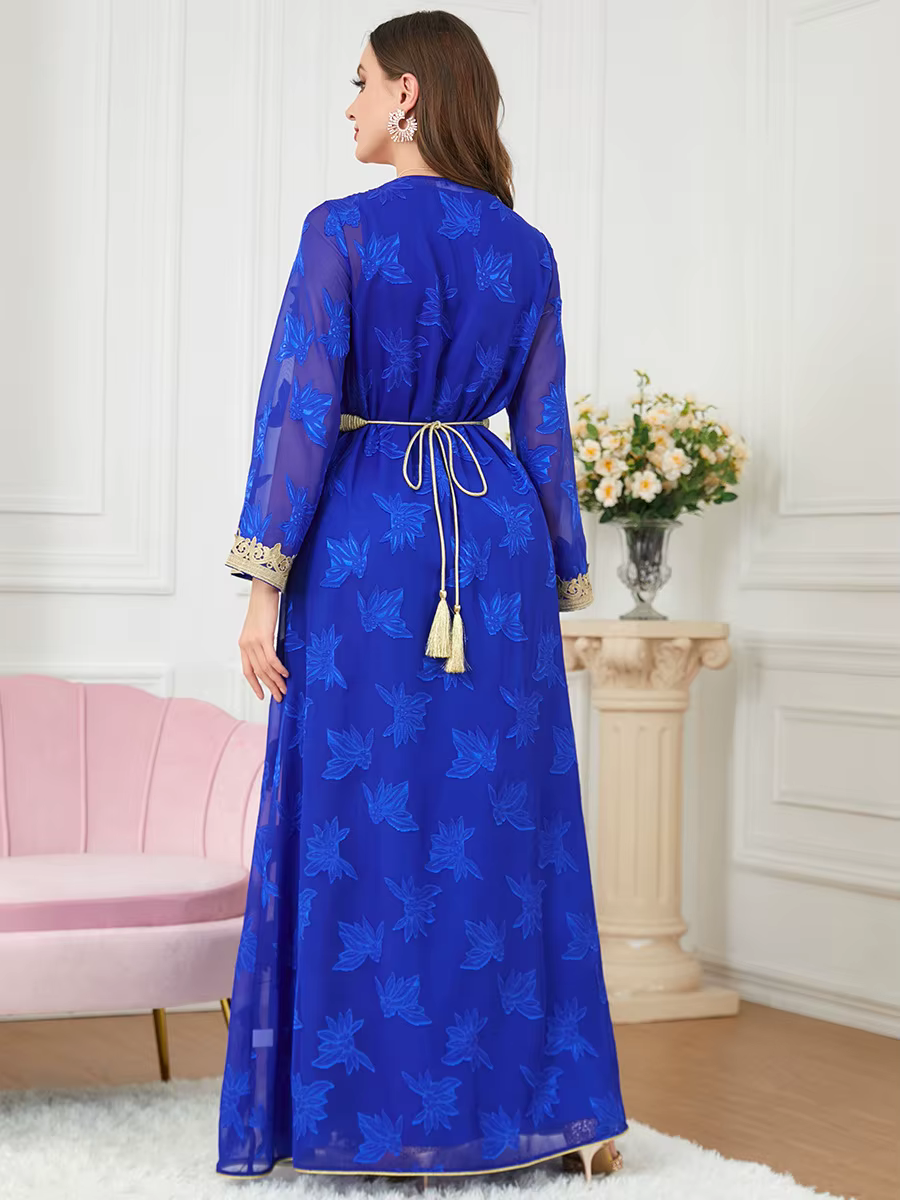 Abaya Dubai-Robe musulmane de luxe pour femmes, Kaftan, Islam Kimono, Caftan Marocain Maxi, Robes de