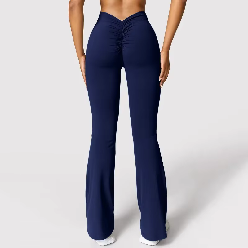 Mode Micro corne Leggings femmes v-back taille pantalons de sport taille haute Push Up fesses pantal