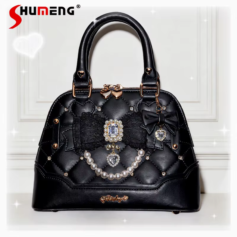 Nouveau Sac à Main Rose Lolita pour Filles, Sac Bandoulière Polyvalent Décontracté Tendance pour Fem