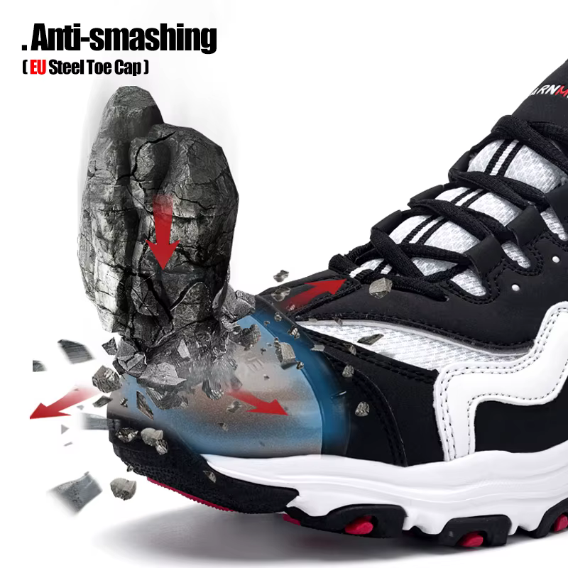 LARNMERN chaussures de sécurité pour hommes chaussure de travail à bout en acier Anti-crevaison Anti
