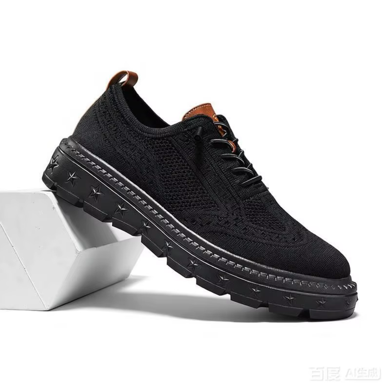 Baskets en maille pour hommes, grandes tailles 50 51 52 53 54, modèles brogue avec semelles épaisses