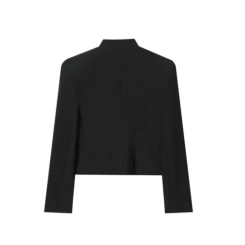 TFAFXY 2026 Printemps Veste Courte Décontractée pour Femme à Manches Fines et Patchwork, Style Urbai