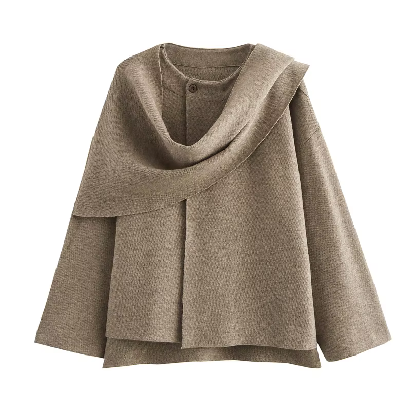 MUJER peluche manteaux d'hiver pour femmes écharpe asymétrique Demi-saison veste pour femmes Parkas 