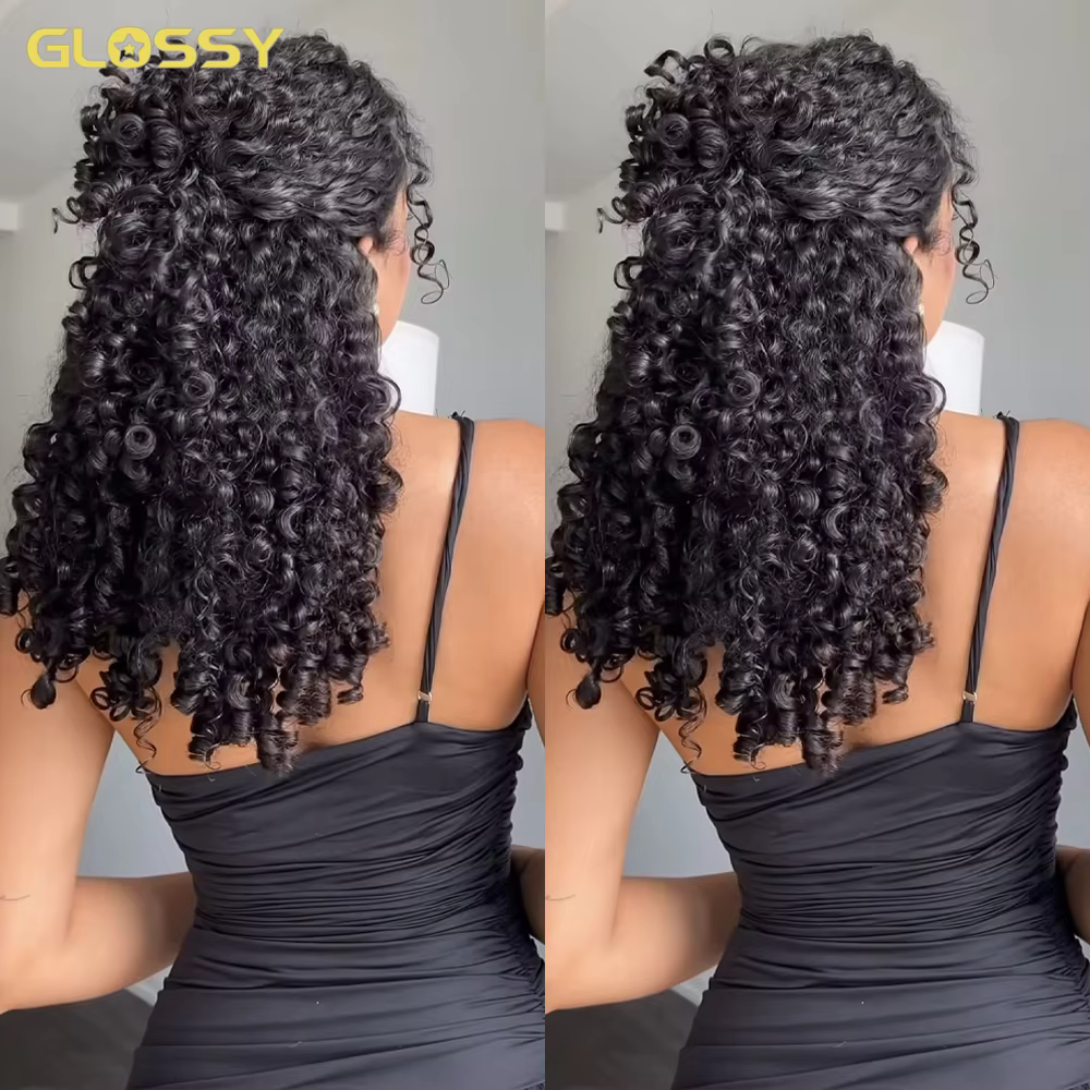 Perruques en cheveux humains bouclés birmans à 300 % de densité pour femmes, perruque brésilienne sa