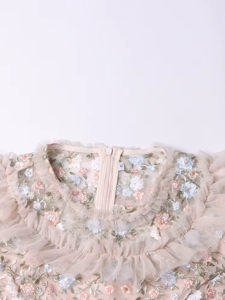 TWOTWurea-Robe patchwork à paillettes YLE pour femme, col rond, manches courtes, taille haute, maill